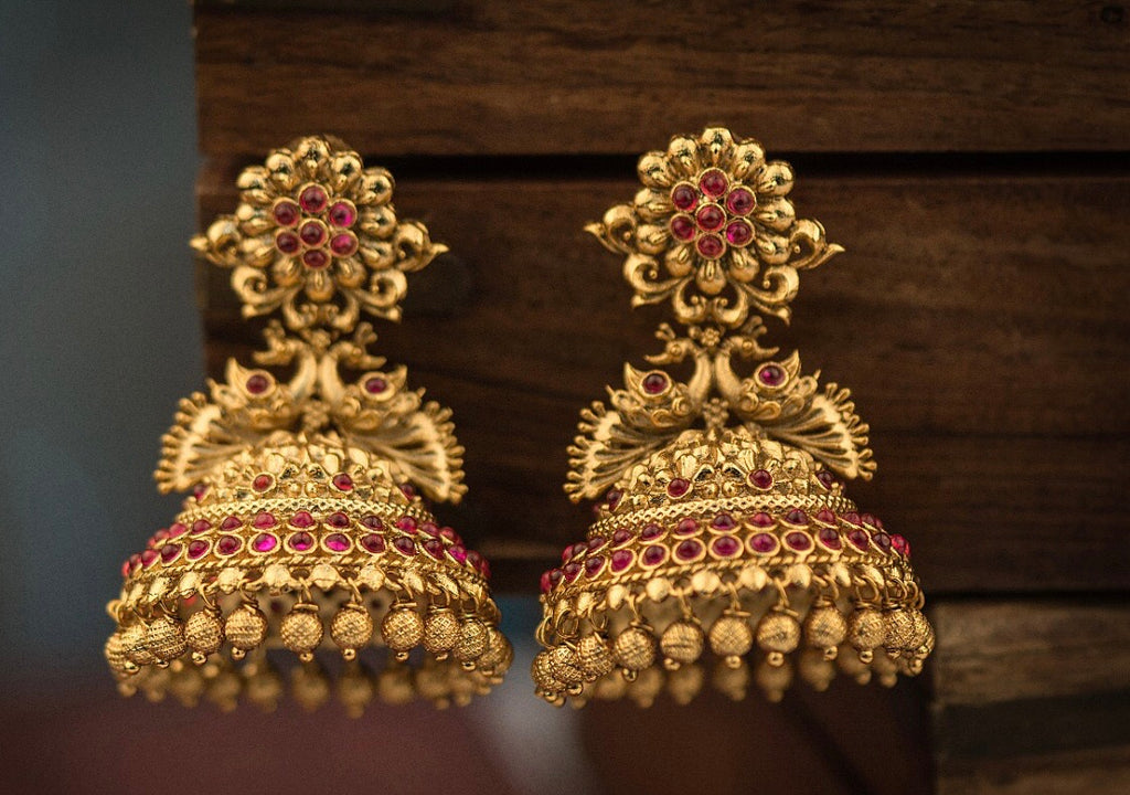 AD Matee Premium Quality Bridal Jhumka Earring MN54 » Buy online from